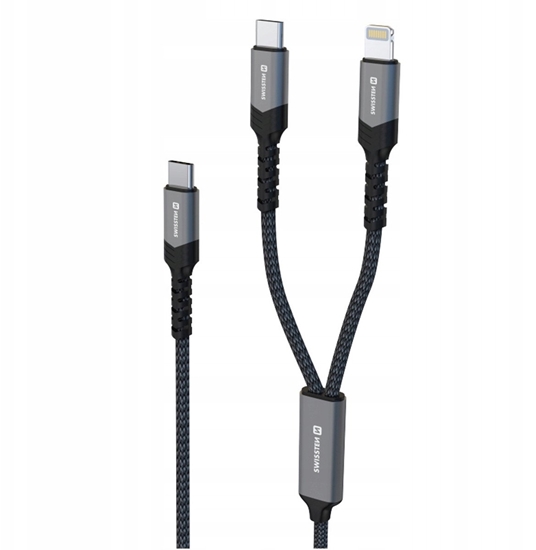 Picture of Swissten Textile 2in1 USB-C / Lighting Cable 100W 1.5m