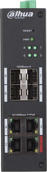 Изображение Switch Dahua Technology SWITCH POE HS4408-4ET-96 4-PORTOWY + 4 x SFP DAHUA