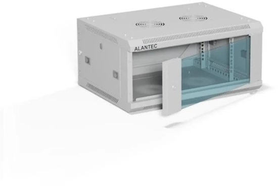 Изображение Szafa wiszca 19" 4U 600x450, drzwi szklane jednoskrzydowe, ty osona pena demontowalna, osony boczne pene demontowalne zam