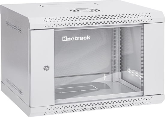 Изображение Szafa NetRack Szafa wiszca RACK 19 6U 400mm ECO-Line* szara drzwi przeszklone