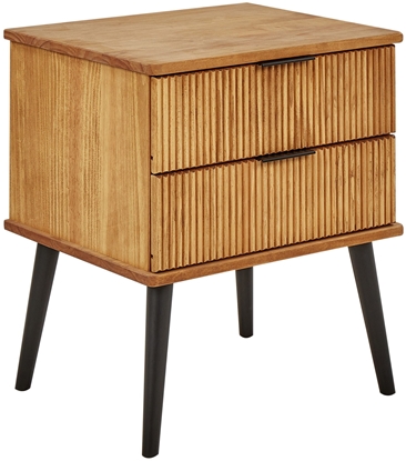 Picture of Szafka nocna 2 szuflady TIMMINS Drewno sosnowe Brzowy