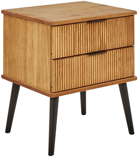 Picture of Szafka nocna 2 szuflady TIMMINS Drewno sosnowe Brzowy