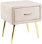 Изображение Szafka nocna FLAYAT Welur Jasnobeowy