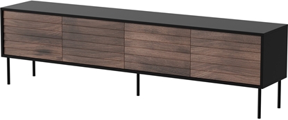 Изображение Szafka RTV 4D CORTINA 200x40x55 czarny/orzech