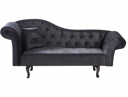 Picture of Szezlong welurowy lewostronny czarny LATTES II