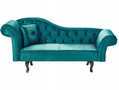 Picture of Szezlong welurowy lewostronny zielony LATTES II