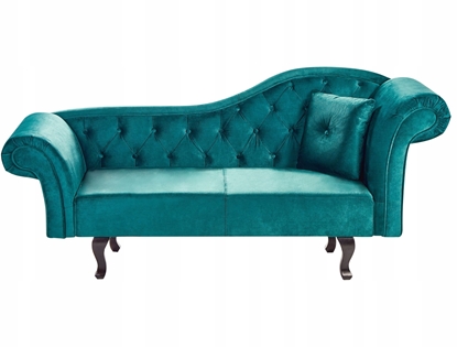 Picture of Szezlong welurowy prawostronny zielony LATTES II