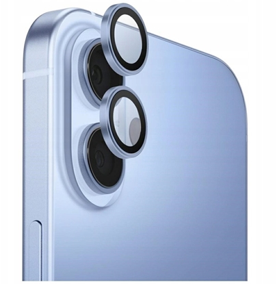 Изображение Szko na obiektyw aparatu UNIQ Optix Aluminium Camera Lens Protector do Apple iPhone 17 z aplikatorem niebieski