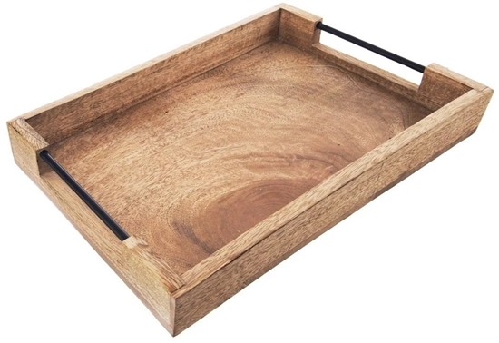 Изображение Taca drewniana do serwowania przeksek MANGO 40.5x30.5x6cm ORION 153881