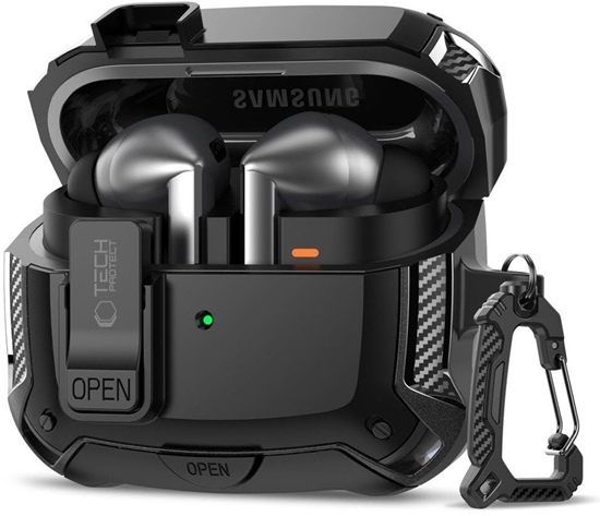 Picture of TECH-PROTECT CARBONOX MAGSAFE SAMSUNG GALAXY BUDS 3 / 3 FE / 3 PRO BLACK