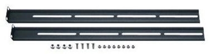 Picture of TecLine Installation rails-set for the additional installation of a 19" keyboard drawer after the rear mounting rails of the network cabinet, black RAL9005 - 17000465