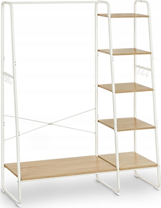 Picture of Tectake Wieszak Na Ubrania, Wieszak Na Paszcze, 45 X 120 X 160 Cm, Wieszak Na Ubrania Z Drkiem Na Ubrania, Stojak Na Buty, Otwarta Sz