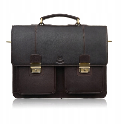 Attēls no Teczka mska na dokumenty skórzana aktówka podróna Paolo Peruzzi AY-03-BR