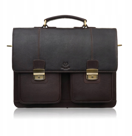 Picture of Teczka mska na dokumenty skórzana aktówka podróna Paolo Peruzzi AY-03-BR