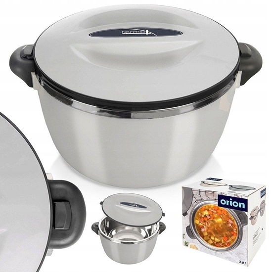 Изображение Termos obiadowy stalowy termomisa na zup lody duy szary TERMO 3,5L ORION 128524