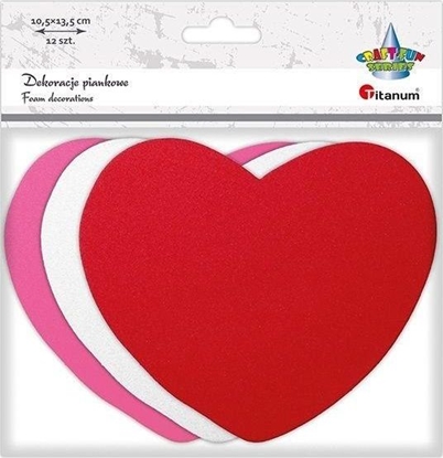 Attēls no Titanum Dekoracje piankowe serca mix 12szt