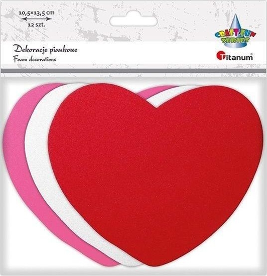 Picture of Titanum Dekoracje piankowe serca mix 12szt