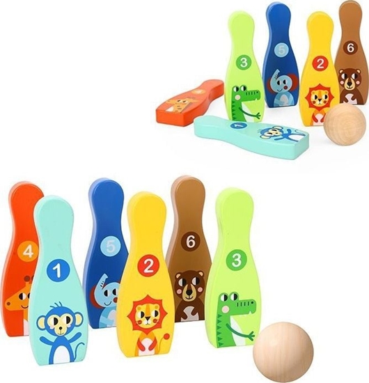 Picture of Tooky Toy Drewniane Krgle Dla Dzieci 6 Szt. + Pika!