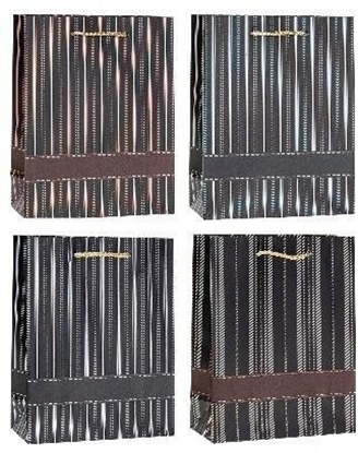 Picture of Torebka ozdobna 31x42x12cm hot-stamp mix ROZETTE