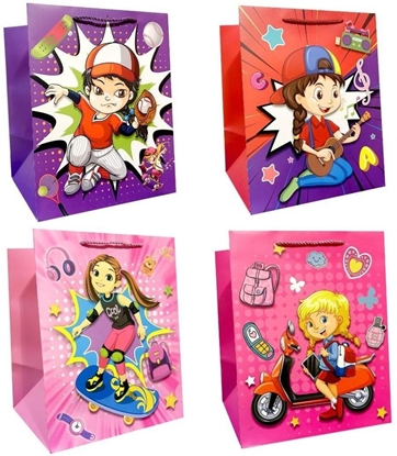 Picture of Torebka ozdobna prezentowa 30x42x25 cm 2402 SD25 mix  cena za 1 szt