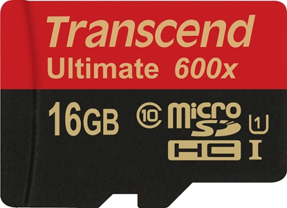 Picture of Transcend SD microSD Card  16GB Transcend SDHC UHS1 600x w/Adap.