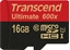 Picture of Transcend SD microSD Card  16GB Transcend SDHC UHS1 600x w/Adap.