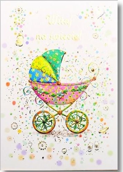 Picture of Trend Karnet B6 narodziny wózek silver