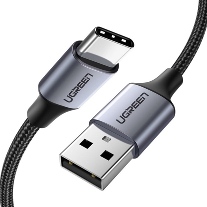 Attēls no Ugreen 60126 USB-A / USB-C QC 3.0 3A 1m Cable Black Grey