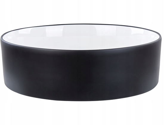 Picture of Umywalka Beliani Umywalka nablatowa ceramiczna  40 cm biaa z czarnym TEBAR