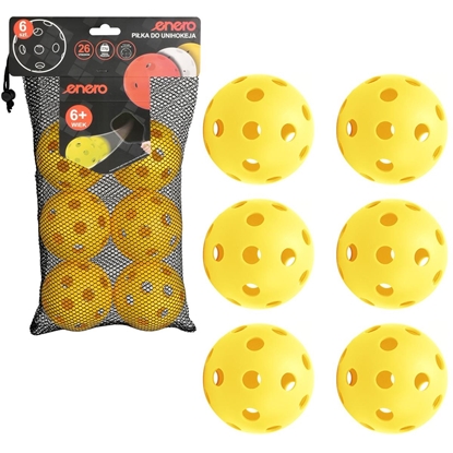 Attēls no UNIHOC Spēļu bumbas dzeltenas Enero 6 gab.