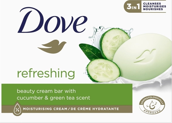 Изображение Unilever Dove Odwieajce Mydo w kostce 3in1 - Cucumber & Green Tea 90g