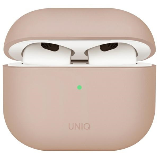Изображение UNIQ case Lino AirPods 4 Silicone pink blush
