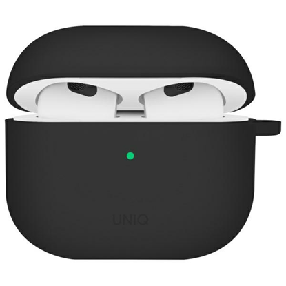 Изображение UNIQ case Nexo AirPods 4 + Ear Hooks Silicone blac