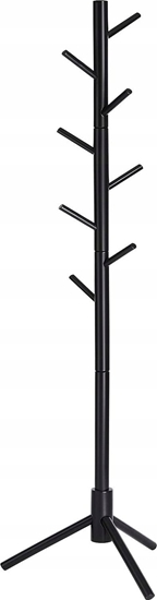 Picture of Vasagle Stojak na ubrania z litego drewna, stojak na w ksztacie drzewa z 8 haczykami, 3 opcje wysokoci, ubrania, czapki, torby, do sal