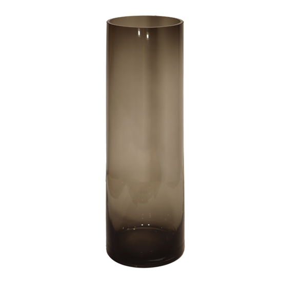 Picture of Vāze stikla cilindra 12x40cm, dūmakaini pelēka