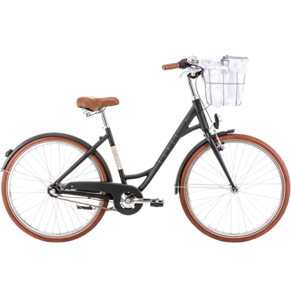 Picture of Velosipēds ROMET Pop Art Eco, ar priekšējo grozu, melns (M)