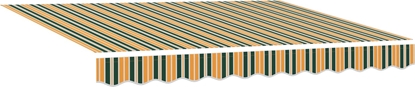 Attēls no vidaXL Automatyczna chowana markiza Zielona i óta 350x250 cm
