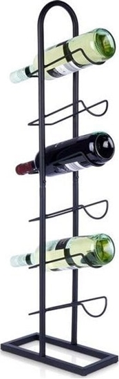 Picture of Vilde Stojak na wino metalowy czarny 6 butelek 27x13x84,5 cm