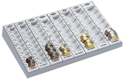 Изображение Wedo Tablica do liczenia jasnoszara z rowkami na monety