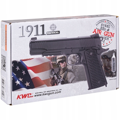 Picture of Wiatrówka pistolet RANGER 1911 Tactical KWC kal. 4,5 BBs BLOW BACK 17 strz. FULL METAL CO2 (AAKCMB770AZB)