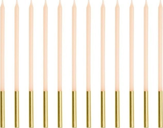 Picture of wieczki urodzinowe gadkie beowe 14cm 12szt