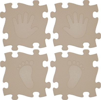 Picture of WOOPIE Mata Sensoryczna Ortopedyczna Puzzle Rce i Nogi 16 el. - Kolor Beowy