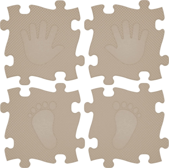 Picture of WOOPIE Mata Sensoryczna Ortopedyczna Puzzle Rce i Nogi 16 el. - Kolor Beowy