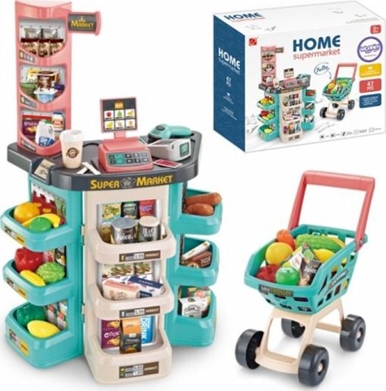 Picture of Woopie Sklep Supermarket i Wózek Koszyk Sklepowy Kasa Waga Skaner 47 akc.