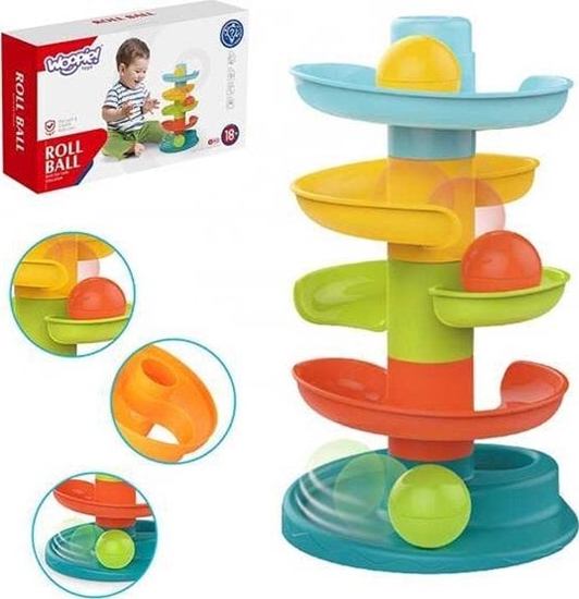 Picture of Woopie WOOPIE BABY Kulodrom Tor Kulkowy Zestaw Spirala + 3 Kulki