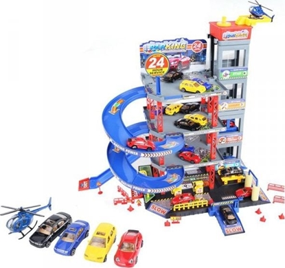 Изображение Woopie WOOPIE Wielopoziomy Parking Gara Myjnia Auta Helikopter + Akc.