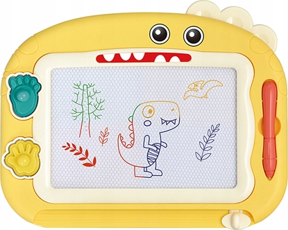 Picture of Woopie Znikopis Tablica Magnetyczna Kolorowa + 2 Stempelki Dinozaur