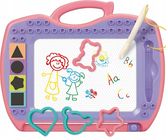 Picture of Woopie Znikopis Tablica Magnetyczna Kolorowa + Stempelki + Wzory