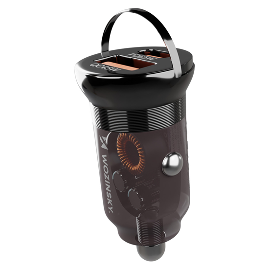 Picture of Wozinsky 65W Car Charger USB-C PD 65W | USB-A 45W 