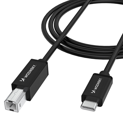 Picture of Wozinsky WKDDY1S USB-B - USB-C Cable 1m - Black